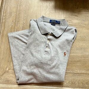 Men's Ralph Lauren polo size XL gray with brown emblem